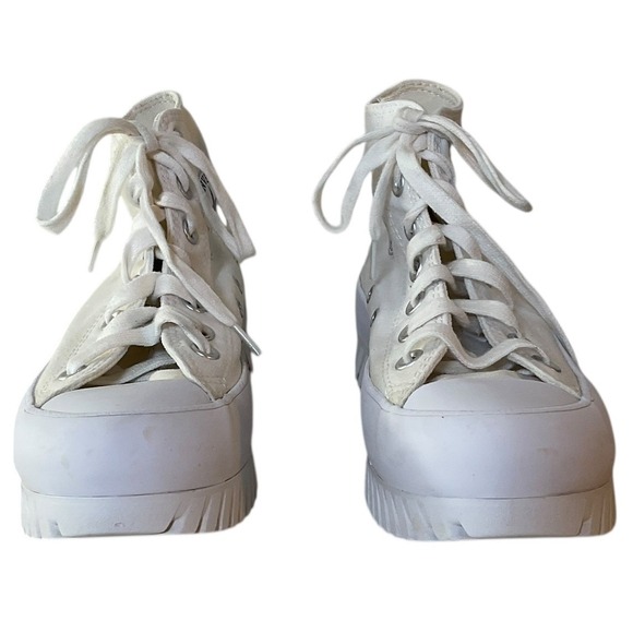 Converse Chuck Taylor AllStar Lugged High Top Canvas White Platform Sneakers 6.5 - Picture 10 of 13